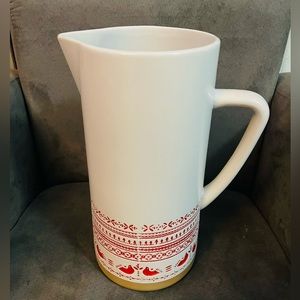 Hard to Find Hearth & Hand Pitcher BEAUTIFUL CHRISTMAS Pitcher or Decor